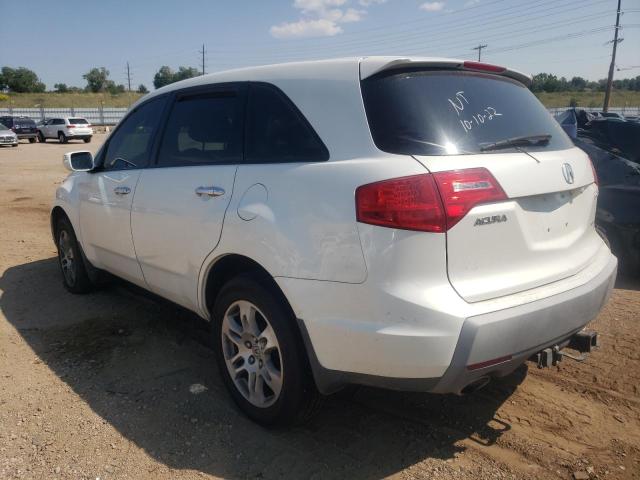 2HNYD28338H514251 - 2008 ACURA MDX TECHNOLOGY WHITE photo 3