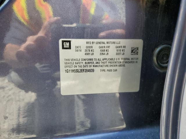 1G11H5SL2EF284939 - 2014 CHEVROLET MALIBU LTZ Boz foto 12