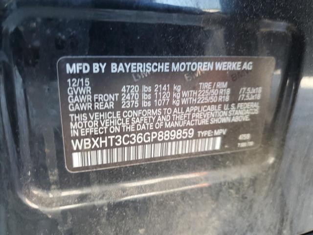 WBXHT3C36GP889859 - 2016 BMW X1 XDRIVE28I BLACK photo 13
