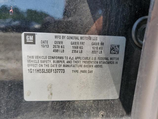 1G11H5SL5EF137773 - 2014 CHEVROLET MALIBU LTZ შავი ფოტო 12