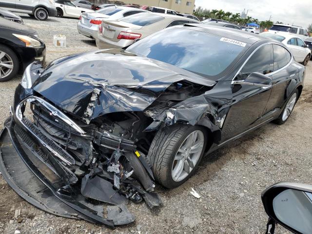 5YJSA1E22FF107955 - 2015 TESLA MODEL S Սև լուսանկար 1