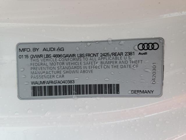 WAUMFAFR4FA040383 - 2015 AUDI A5 PREMIUM PLUS WHITE photo 12