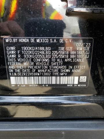 3CZRZ2H59RM713802 - 2024 HONDA HR-V SPORT BLACK photo 14