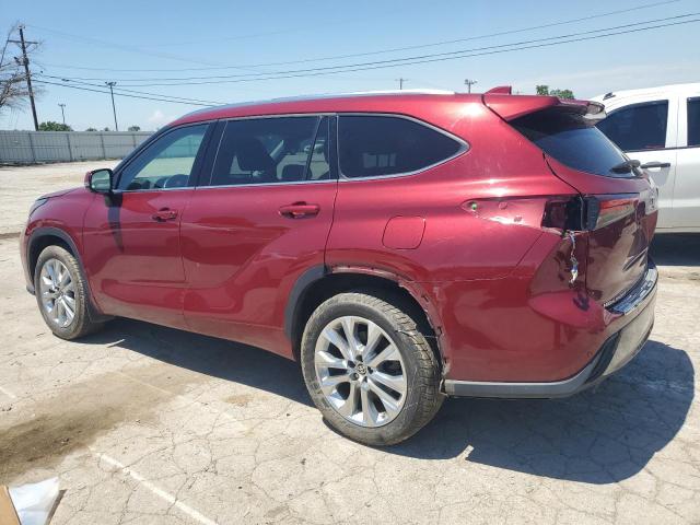 5TDDZRBH2LS011453 - 2020 TOYOTA HIGHLANDER LIMITED BURGUNDY photo 2