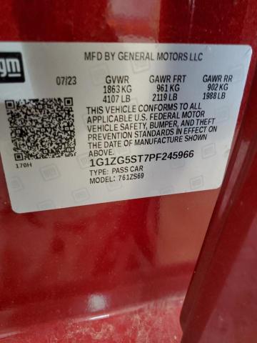 1G1ZG5ST7PF245966 - 2023 CHEVROLET MALIBU RS BURGUNDY photo 12