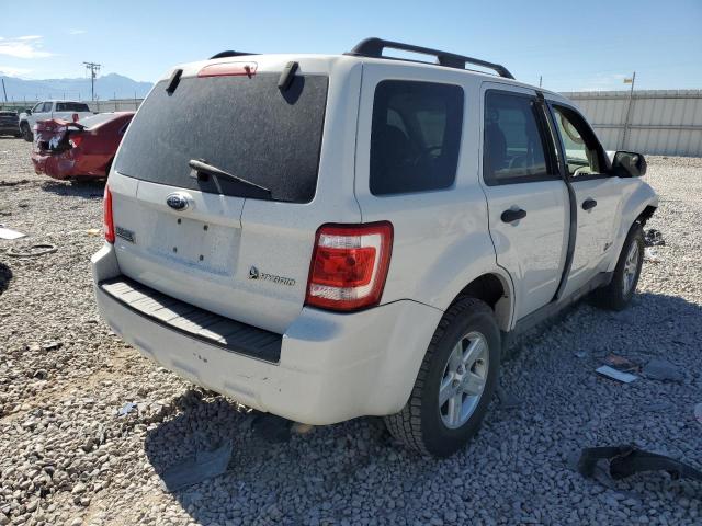 1FMCU59319KA38605 - 2009 FORD ESCAPE HYBRID WHITE photo 3