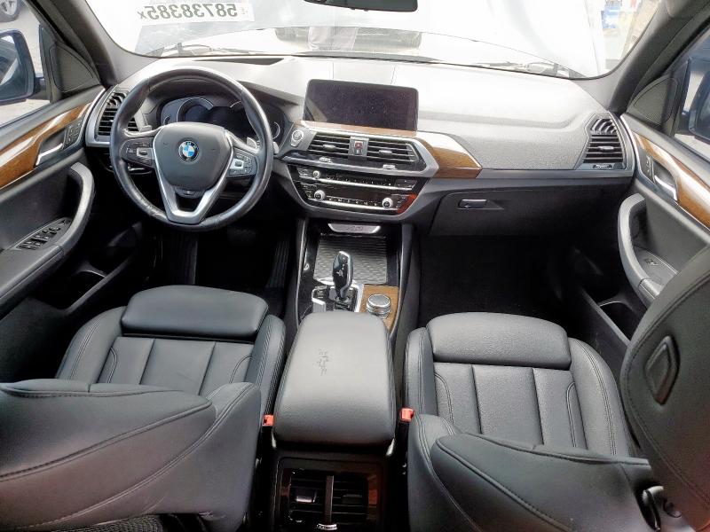 5UXTR7C58KLE88281 - 2019 BMW X3 SDRIVE30I BLACK photo 8
