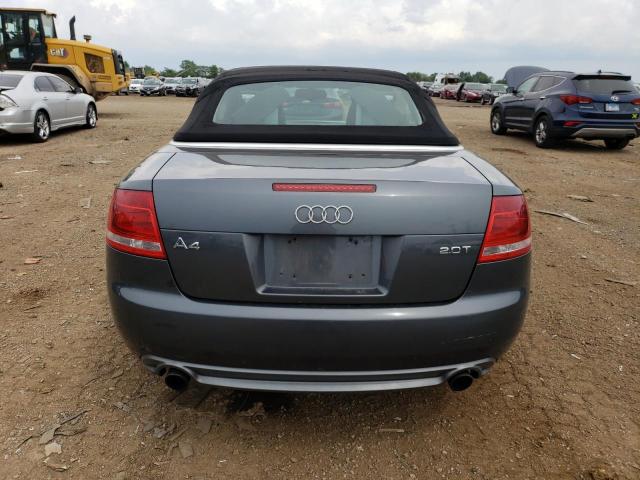 WAUAF48H79K011239 - 2009 AUDI A4 2.0T CABRIOLET GRAY photo 6