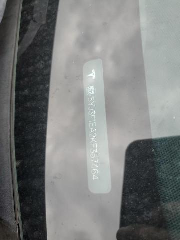 5YJ3E1EA2KF357464 - 2019 TESLA MODEL 3 Czarny zdjęcie 12