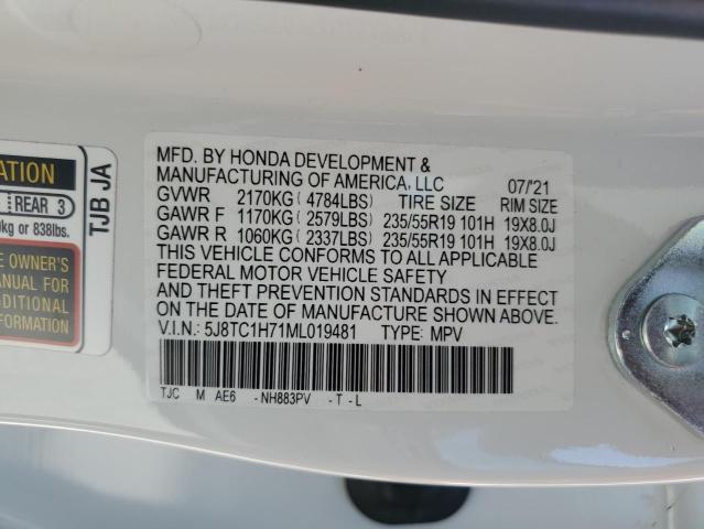 5J8TC1H71ML019481 - 2021 ACURA RDX ADVANCE Ağ foto 12