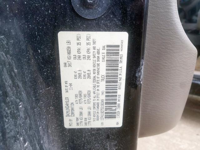 1D7HU18D75S186349 - 2005 DODGE RAM 1500 ST  photo 10