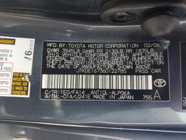 JTKDE167360122785 - 2006 TOYOTA SCION TC 灰色 照片 12