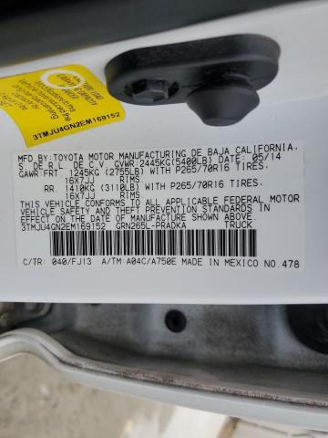 3TMJU4GN2EM169152 - 2014 TOYOTA TACOMA DOUBLE CAB PRERUNNER WHITE photo 13