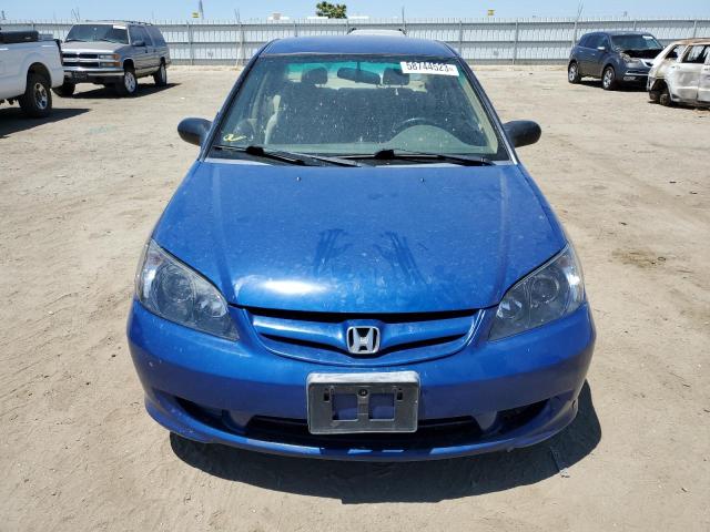 2HGES16355H534753 - 2005 HONDA CIVIC DX VP BLUE photo 5