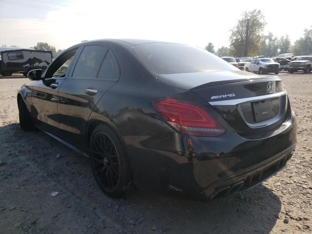 55SWF8HB8LU331247 - 2020 MERCEDES-BENZ C 63 AMG-S BLACK photo 3