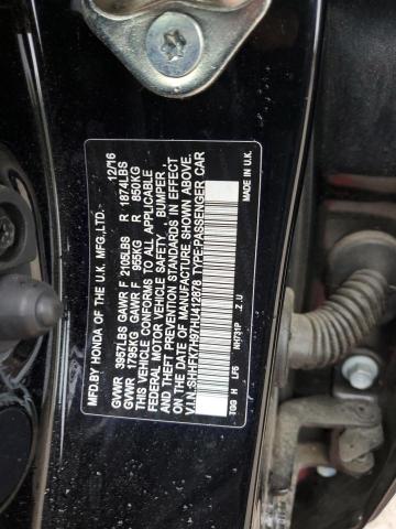 SHHFK7H97HU412878 - 2017 HONDA CIVIC SPORT TOURING BLACK photo 13