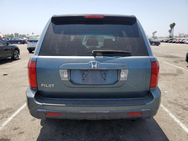 5FNYF28106B014470 - 2006 HONDA PILOT LX BLUE photo 6