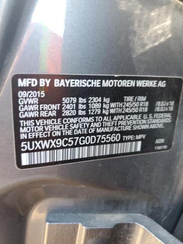 5UXWX9C57G0D75560 - 2016 BMW X3 XDRIVE28I GRAY photo 12