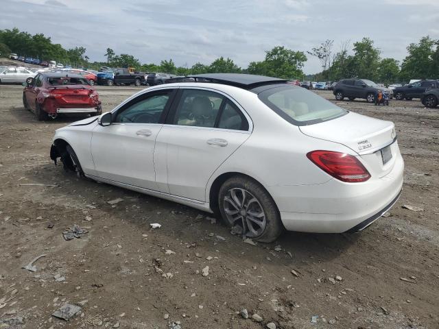 55SWF4KB2FU023240 - 2015 MERCEDES-BENZ C 300 4MATIC WHITE photo 2