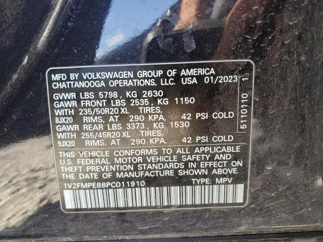 1V2FMPE88PC011910 - 2023 VOLKSWAGEN ID.4 PRO S შავი ფოტო 12