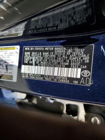 2T1KR32E58C709419 - 2008 TOYOTA COROLLA MA XR BLUE photo 12