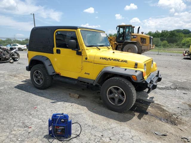 1J4FA49S64P743997 - 2004 JEEP WRANGLER / SPORT YELLOW photo 4