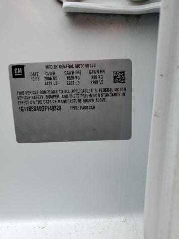 1G11B5SA9GF149329 - 2016 CHEVROLET MALIBU LIM LS Beyaz fotoğraf 13