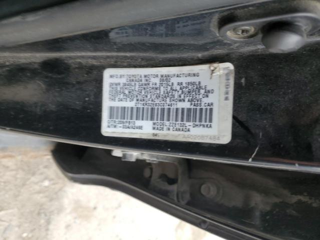 2T1KR32E83C074611 - 2003 TOYOTA COROLLA MA XR BLACK photo 12