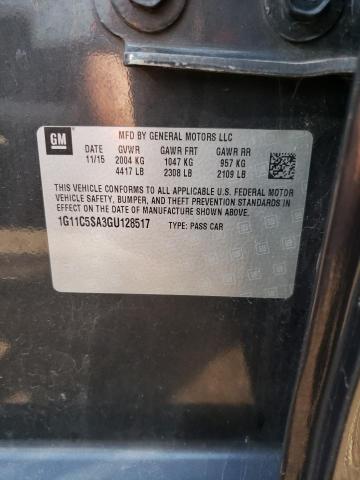 1G11C5SA3GU128517 - 2016 CHEVROLET MALIBU LIM LT Сұр фото 13