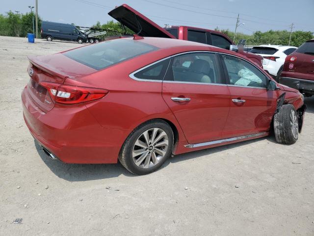 5NPE34AF9HH468900 - 2017 HYUNDAI SONATA SPORT RED photo 3