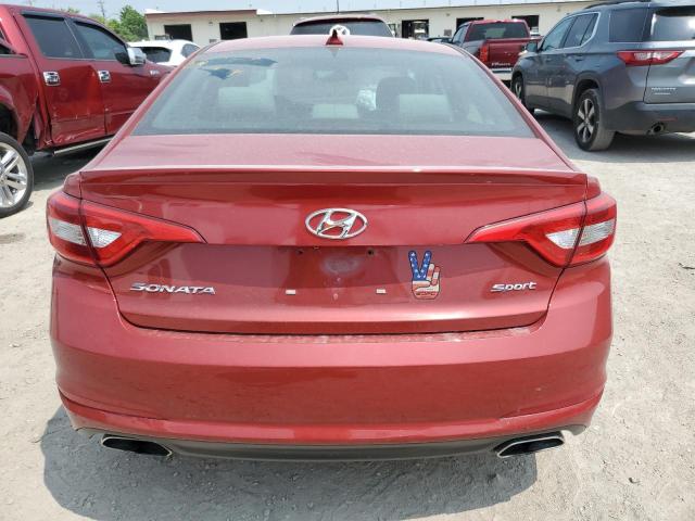 5NPE34AF9HH468900 - 2017 HYUNDAI SONATA SPORT RED photo 6