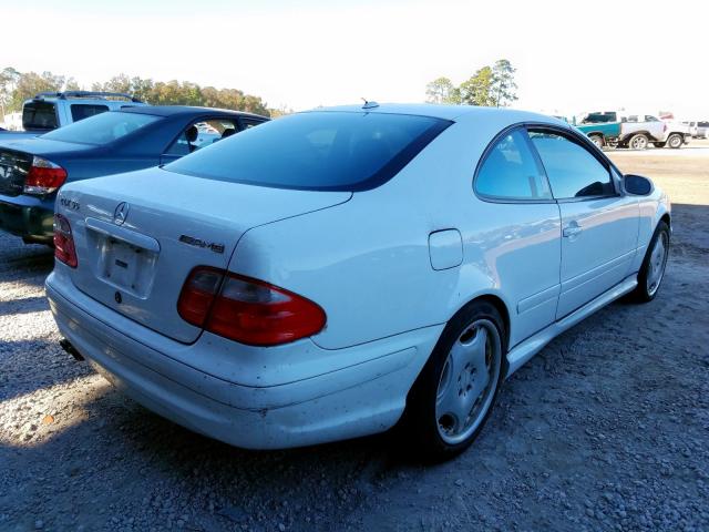 WDBLJ74G21F175759 - 2001 MERCEDES-BENZ CLK 55 AMG WHITE photo 4