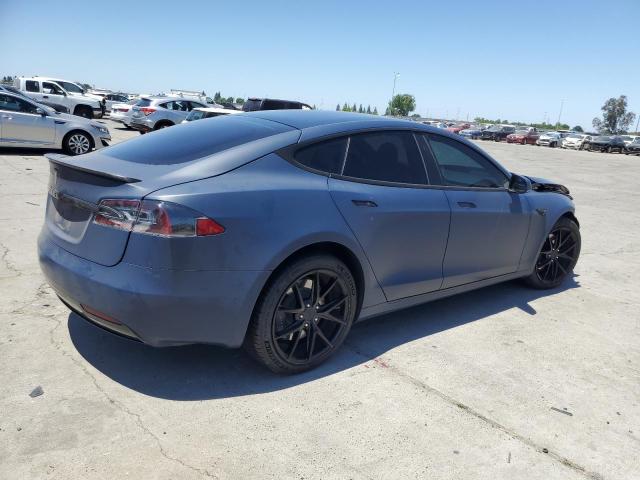 5YJSA1E27LF415148 - 2020 TESLA MODEL S ლურჯი ფოტო 3