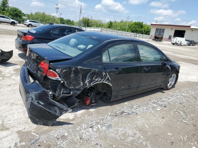 2HGFA16908H334685 - 2008 HONDA CIVIC EXL BLACK photo 3