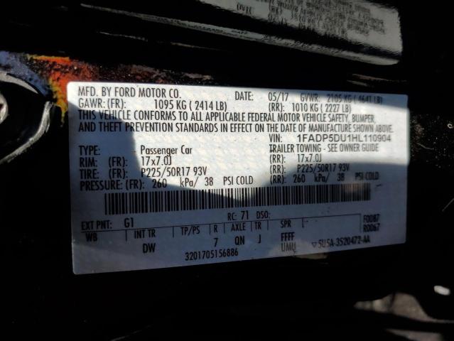 1FADP5DU1HL110904 - 2017 FORD C-MAX TITANIUM BLACK photo 13