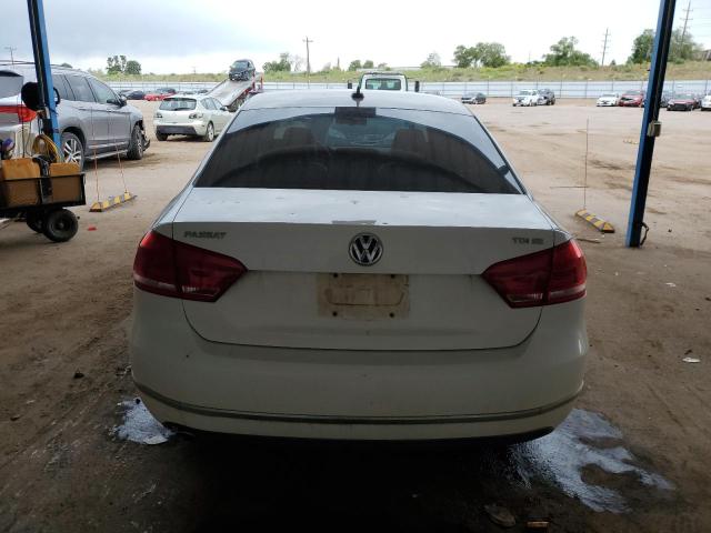 1VWBN7A30CC063899 - 2012 VOLKSWAGEN PASSAT SE WHITE photo 6