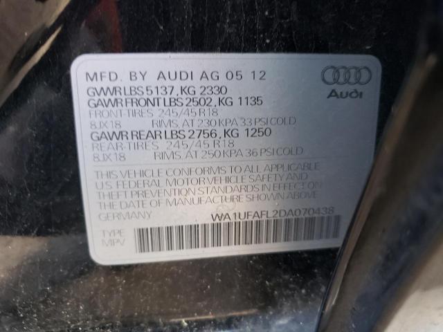 WA1UFAFL2DA070438 - 2013 AUDI A4 ALLROAD PREMIUM PLUS BLACK photo 13