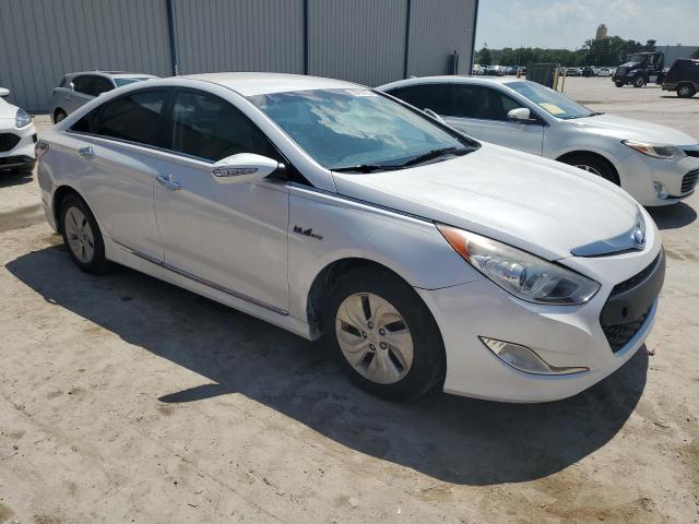 KMHEC4A44FA138855 - 2015 HYUNDAI SONATA HYBRID WHITE photo 4