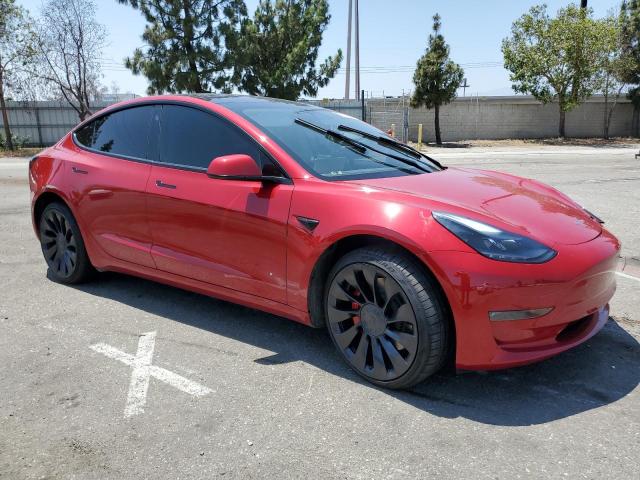 5YJ3E1EC9PF588838 - 2023 TESLA MODEL 3 RED photo 4