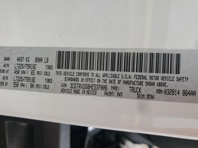 3C6TRVDG8HE537006 - 2017 RAM PROMASTER 2500 HIGH თეთრი ფოტო 13