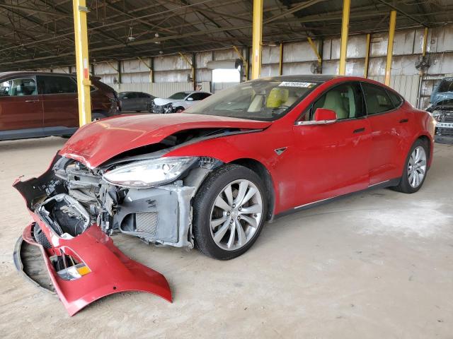 5YJSA1E10FF109551 - 2015 TESLA MODEL S წითელი ფოტო 1