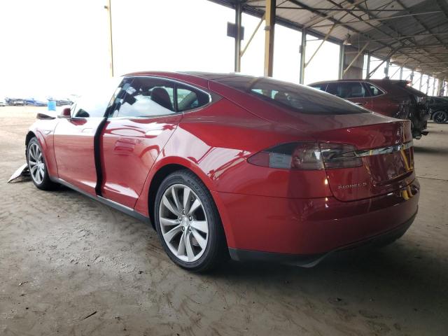 5YJSA1E10FF109551 - 2015 TESLA MODEL S წითელი ფოტო 2