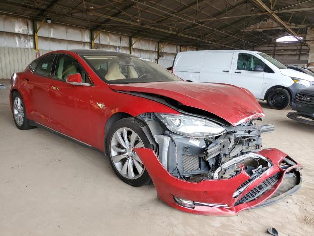 5YJSA1E10FF109551 - 2015 TESLA MODEL S წითელი ფოტო 4