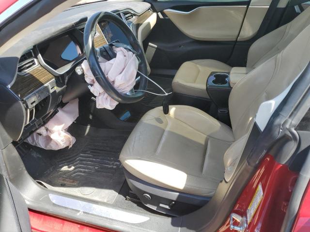 5YJSA1E10FF109551 - 2015 TESLA MODEL S წითელი ფოტო 7