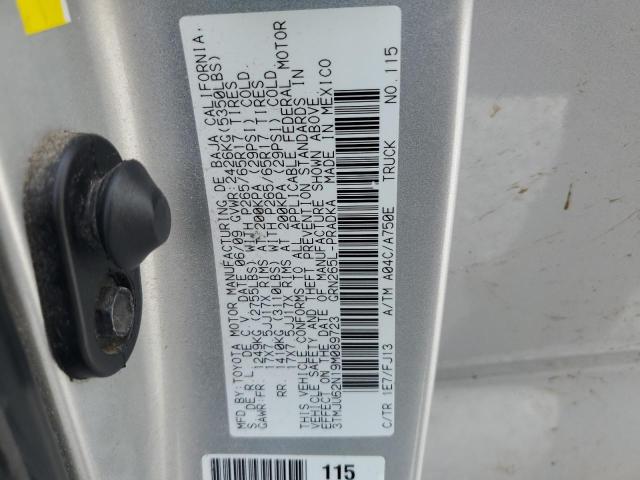 3TMJU62N19M089723 - 2009 TOYOTA TACOMA DOUBLE CAB PRERUNNER SILVER photo 12