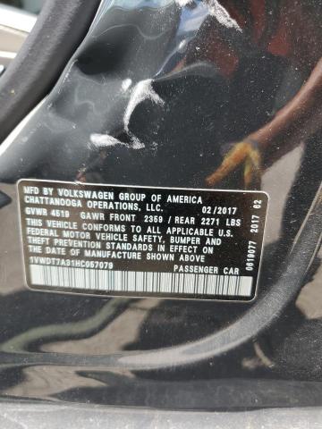 1VWDT7A31HC057079 - 2017 VOLKSWAGEN PASSAT R-LINE Grau Foto 12