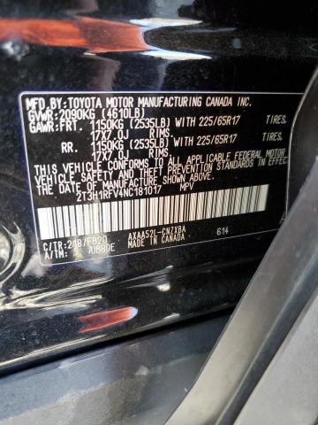 2T3H1RFV4NC181017 - 2022 TOYOTA RAV4 LE BLACK photo 14