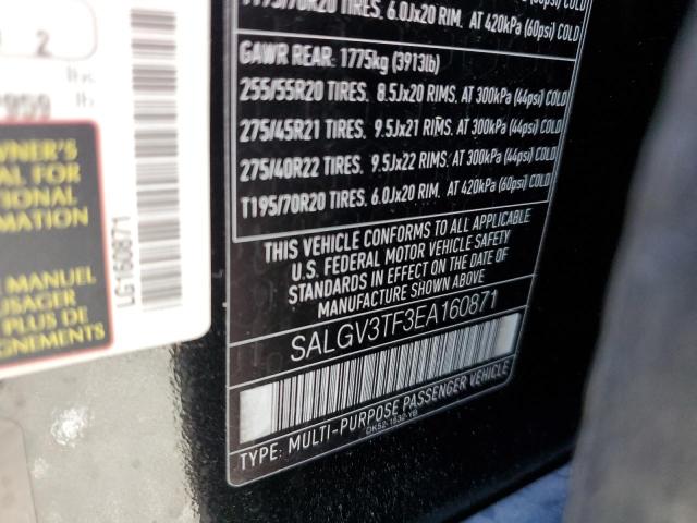 SALGV3TF3EA160871 - 2014 LAND ROVER RANGE ROVE AUTOBIOGRAPHY BLACK photo 14