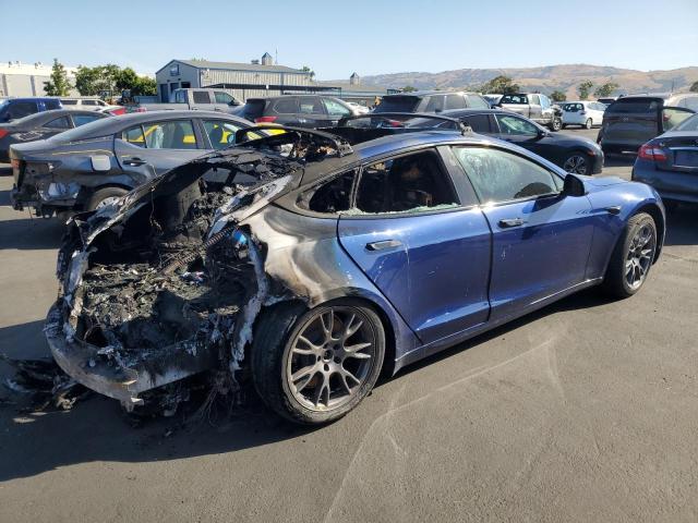 5YJSA1E62MF449714 - 2021 TESLA MODEL S Mavi foto 3