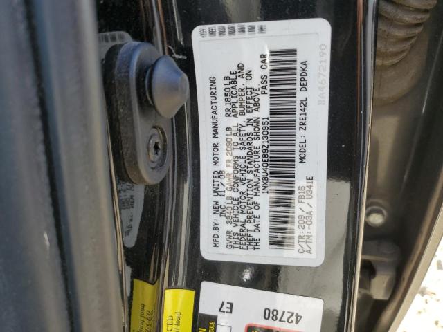 1NXBU40E89Z130951 - 2009 TOYOTA COROLLA BASE BLACK photo 13
